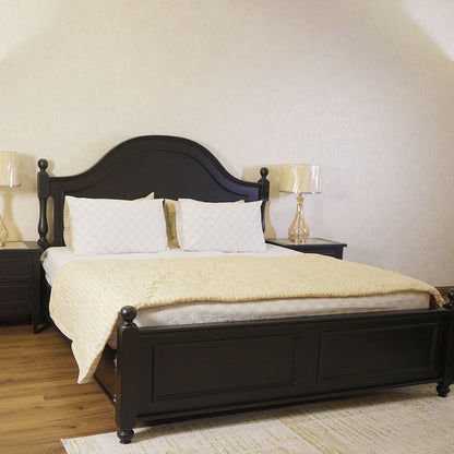 Elegant Pink Tufted Bed with Upholstered Bedroom Set