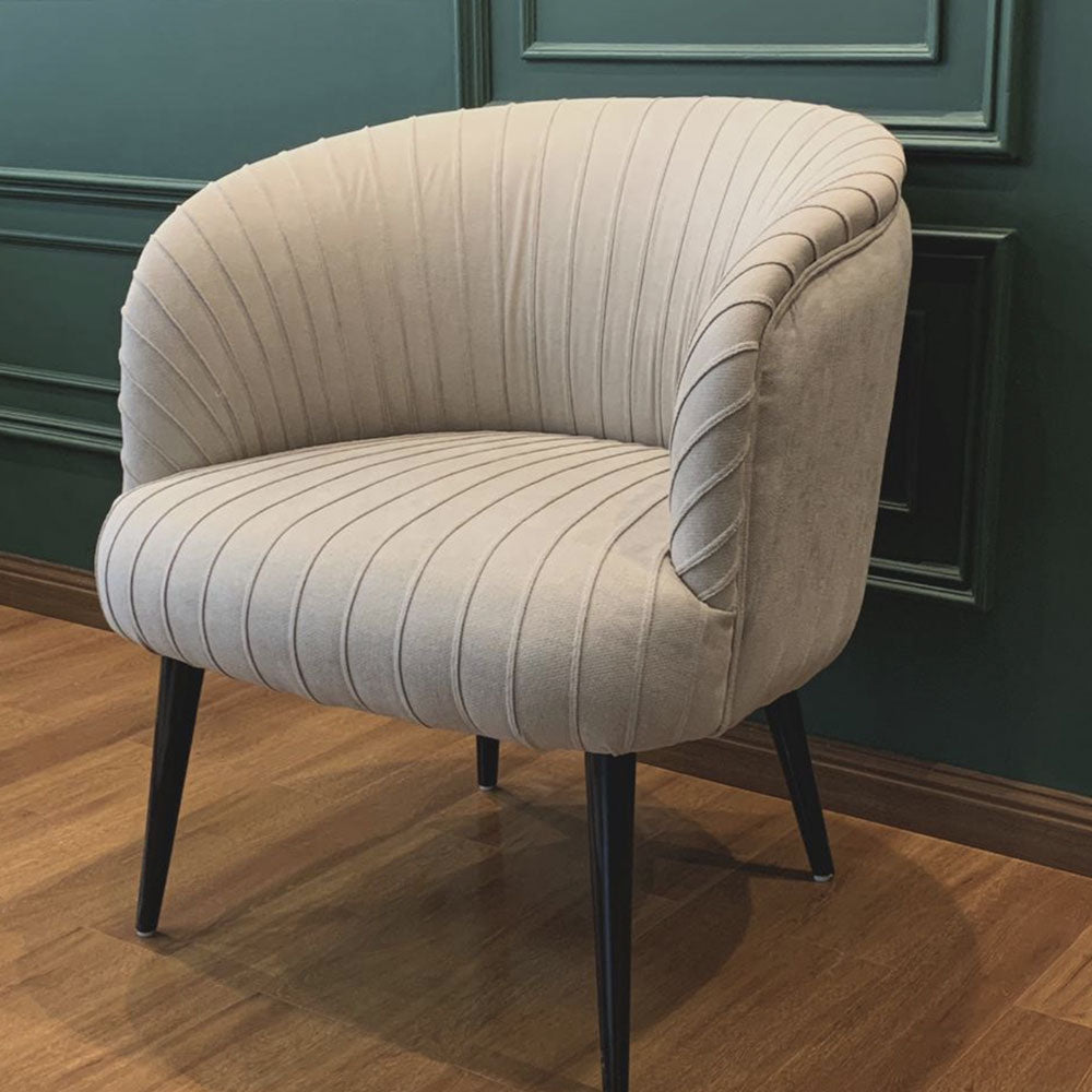 Modern Ribbed Accent Chair Pair – Set of 2