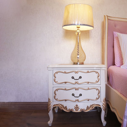 Luxury Pink Upholstered King Bed with Tufted Headboard & Matching Nightstands