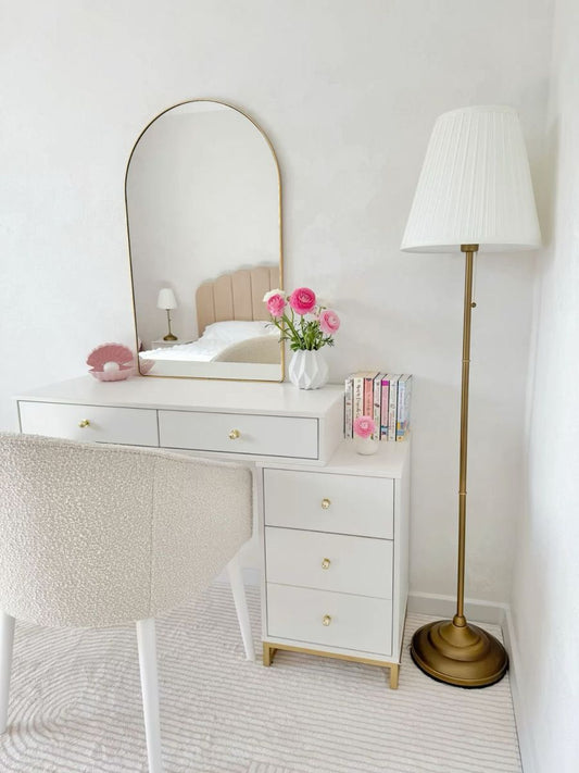Modern Matte Black Full-Length Floor Mirror