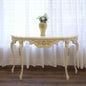 Elegant Vintage Carved Console Table in Ivory