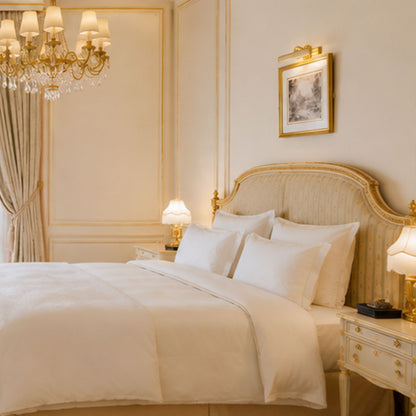 Elegant Ivory & Gold Luxury Complete Bedroom Set