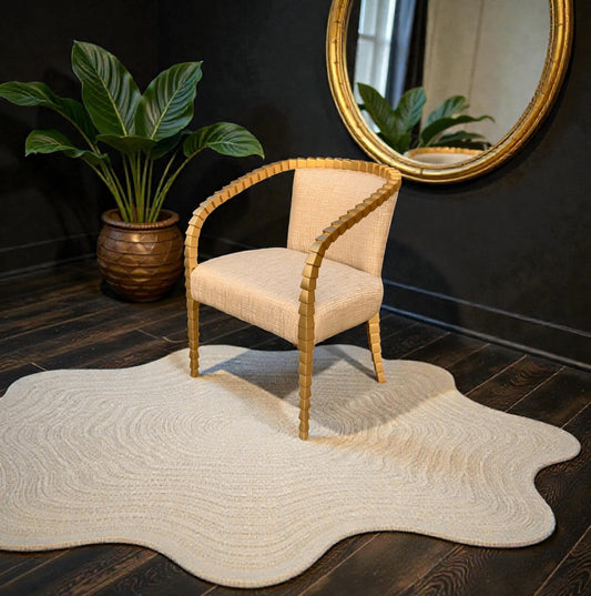 Modern Gold Arch Accent Chair - Set of 2