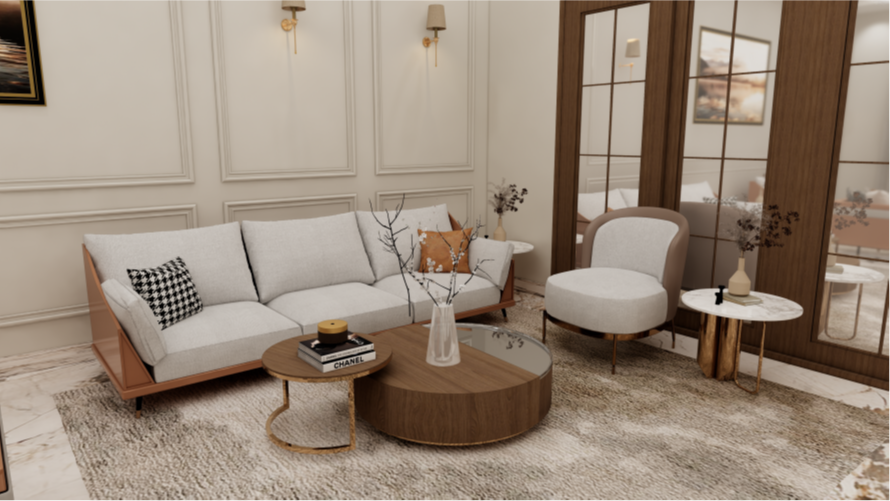 Ramen Luxury- 6 Seater Sofa Set (3+2+1+1)